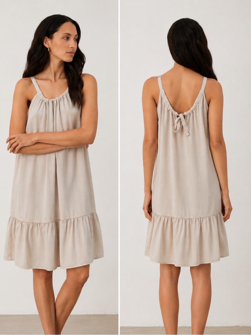 PART TWO: Elegant Beige Sleeveless Dress NWT size small